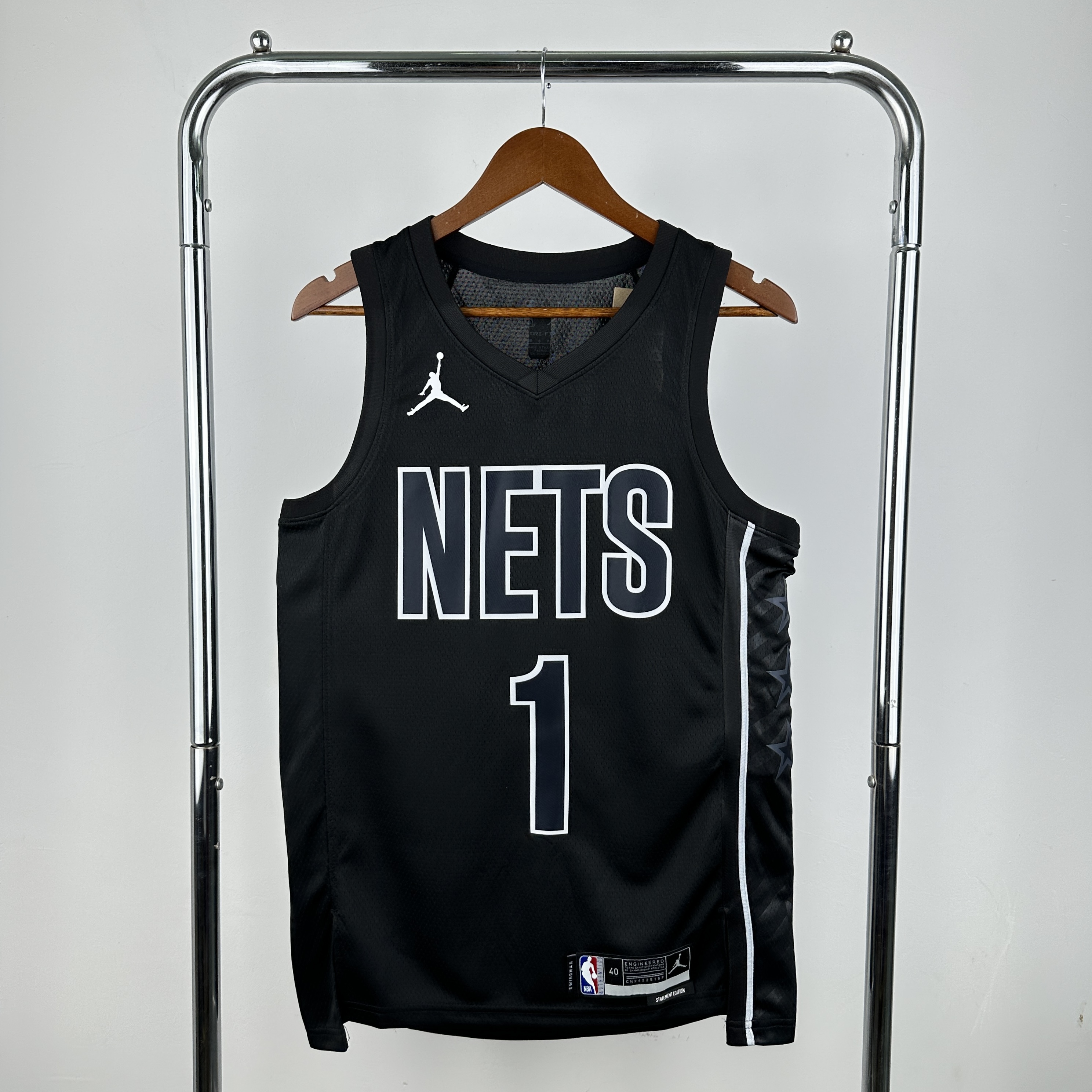 Men Brooklyn Nets 1 D Angelo Russell Nike Black Swingman NBA Jersey
